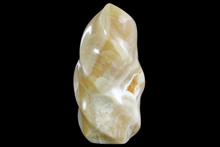 Polished, Brown Calcite Flame #74667
